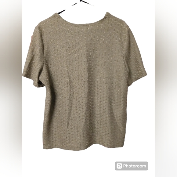 Intriguing Threads 2XL Vintage blouse sage green faux double blouse - Picture 2 of 4